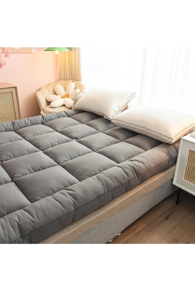 GUDOO مرتبة ناعمة من قماش الريش المخملي – وسادة سرير تاتامي قابلة للطي للسكن الجامعي أو المنزل، ناعمة وقابلة للتهوية، بحجم فردي 1.2×2 متر. - Image 2