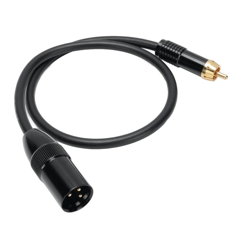 كابل XLR ذكر إلى قابس AV بطول 0.5 متر، بنواة نحاسية نقية، كابل XLR بثلاثة دبابيس إلى ذكر AV - موصلات مطلية بالذهب، كابل XLR إلى فونو لخلاطات الصوت - Image 3