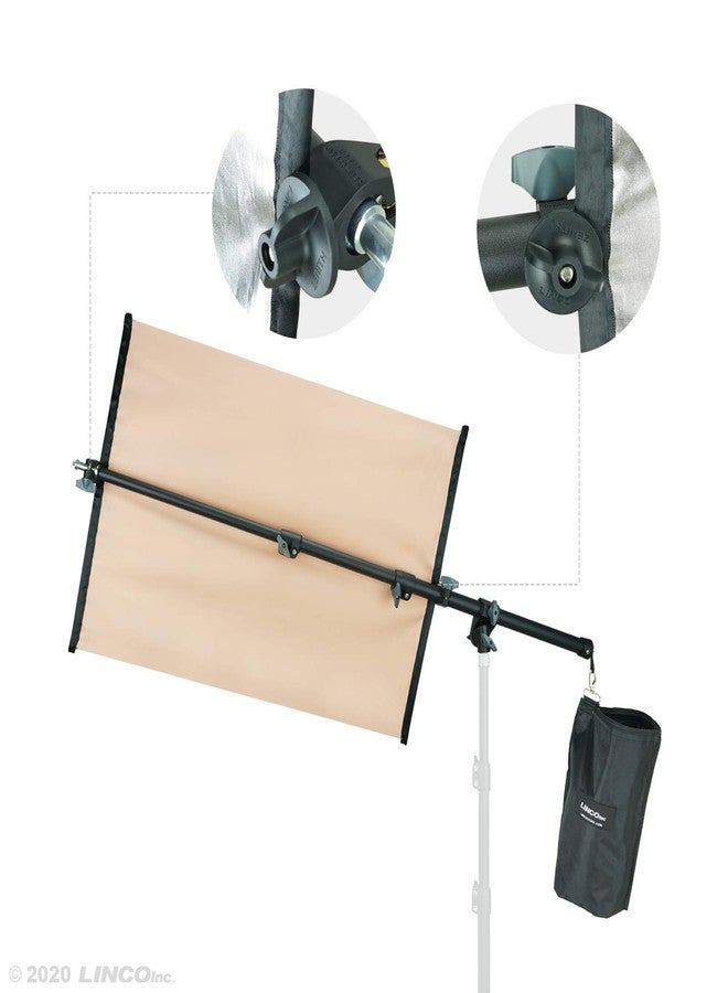 لينكو ذراع إضاءة استوديو التصوير الفوتوغرافي من لينكو لينكوستور مع مشبك حامل عاكس ولوحة عاكسة ملونة 5 في 1 مقاس 20 × 28 بوصة (لا يشمل الحامل) C001KBRP - Image 3