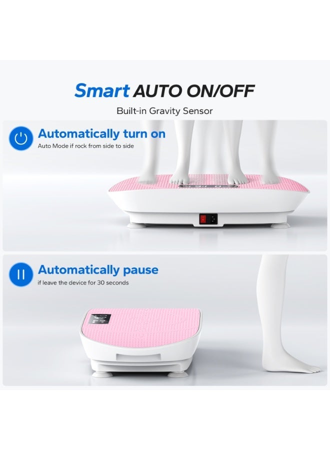 MERACH Vibration Plate Exercise Machine, Whole Body Workout Equipment for Women, Bluetooth and Silicone Pedal, Vibration Plate with Auto Mode, Vibrate Fitness Platform for Home - Image 3