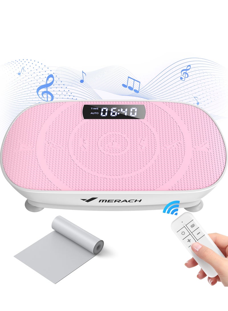 MERACH Vibration Plate Exercise Machine, Whole Body Workout Equipment for Women, Bluetooth and Silicone Pedal, Vibration Plate with Auto Mode, Vibrate Fitness Platform for Home - Image 1