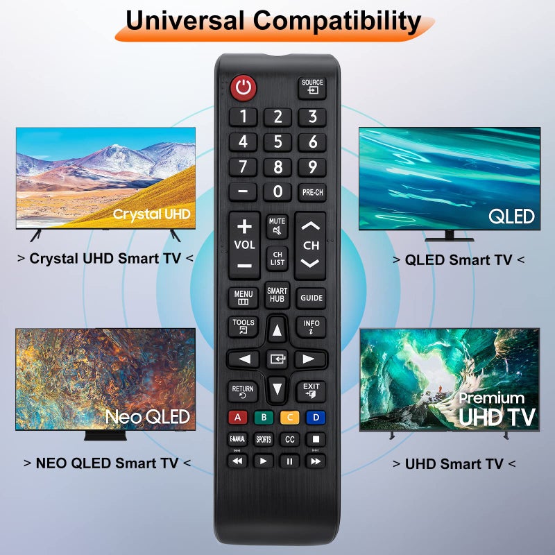 LOUTOC (Pack of 2) Universal for Samsung TV Remote Replacement,BN59-01301A for Samsung Smart TV LED LCD HDTV QLED SUHD UHD 4K 3D - Image 2