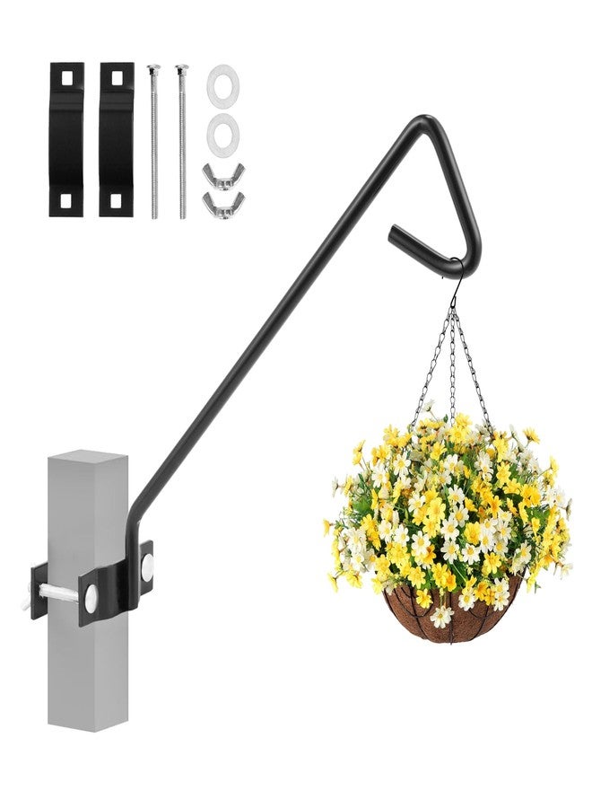 MIXXIDEA Fence Deck Hook Rail Hook Hanging Hook Mounting Kit Heavy Duty Bird Feeder Hook, Decorative Hook Hanger for Bird Feeders, Planters, Suet Baskets, Lanterns on Balcony Porch Railing Fence - Image 1