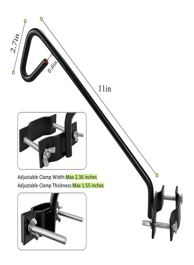 MIXXIDEA Fence Deck Hook Rail Hook Hanging Hook Mounting Kit Heavy Duty Bird Feeder Hook, Decorative Hook Hanger for Bird Feeders, Planters, Suet Baskets, Lanterns on Balcony Porch Railing Fence - Image 3