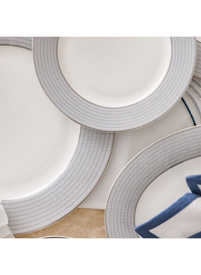 DANUBE HOME Noor 32-Piece New Bone China Dinner Set - Serves 6 | Elegant Tableware for Modern Dining | Premium Dinnerware Set with Plates, Bowls & Cups - Image 3