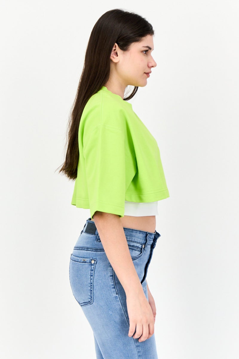 ESPRIT Women 2 Pieces Crew Neck T-Shirt and Tank Top, Lime Green - Image 5