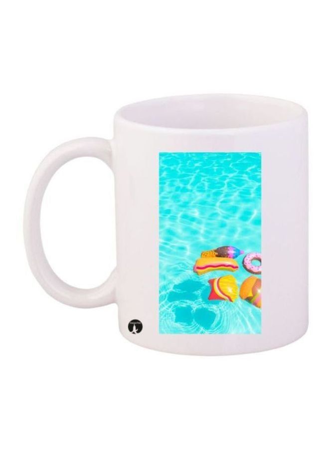 RKN Pool Printed Mug White/Blue/Yellow Standard Size - Image 1