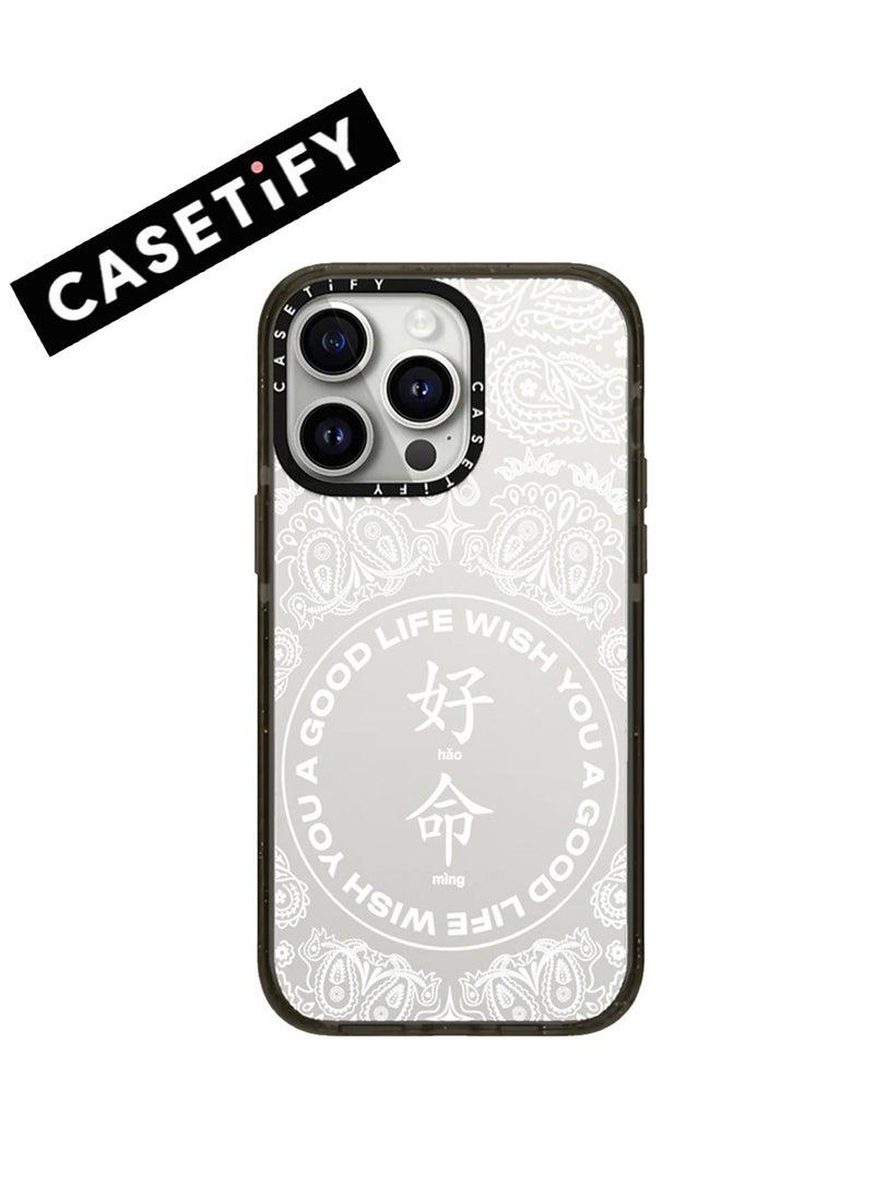 Serene Prosperity Script Case for iPhone 15 Pro Max