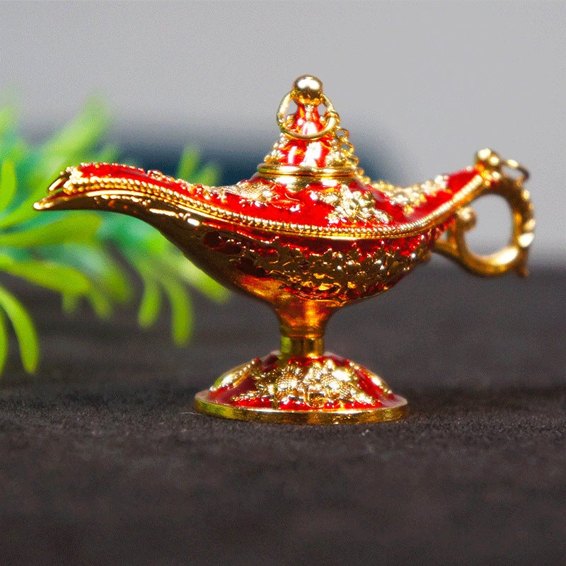 Metal Sunflower Magic Lamp Model Ornament Aladdin Metal Crafts Palace Dinner Decoration Props Wishing  Lamp - Image 4