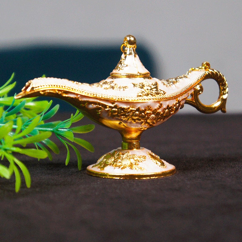Metal Sunflower Magic Lamp Model Ornament Aladdin Metal Crafts Palace Dinner Decoration Props Wishing  Lamp - Image 5