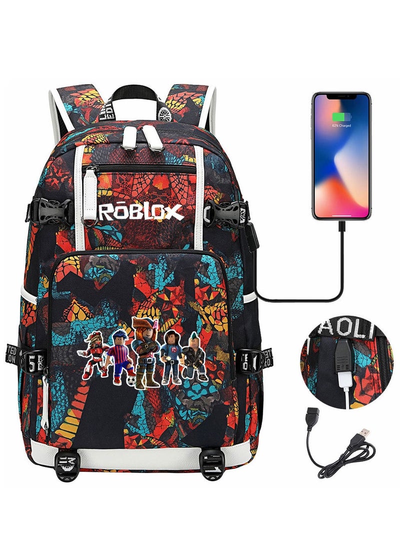 ROBLOX Comic USB Password Lock Backpack Three-Piece Set
