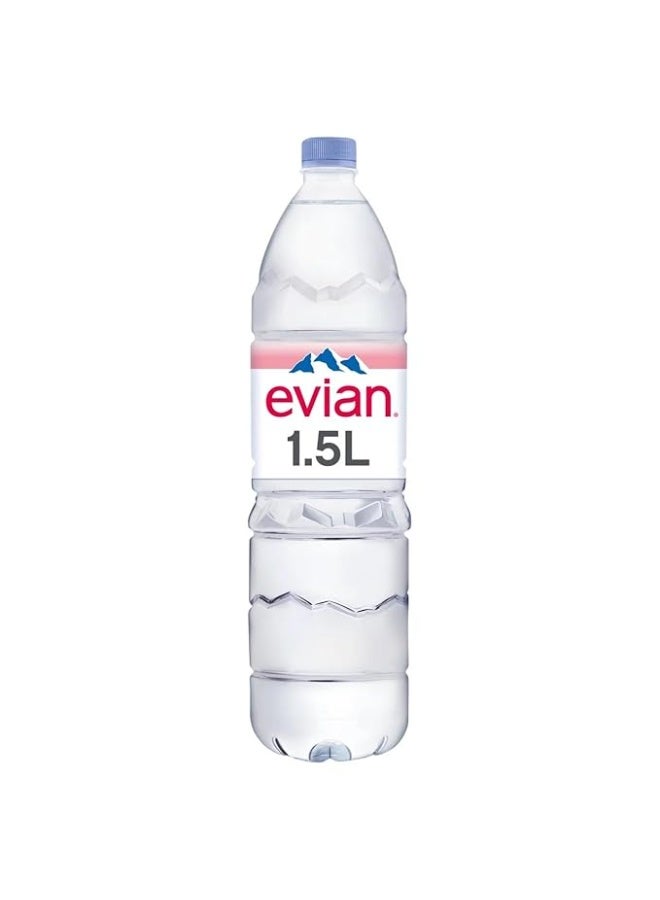 Evian Natural Mineral Water 1.5L × 6 PET Bottles Pack - Image 2