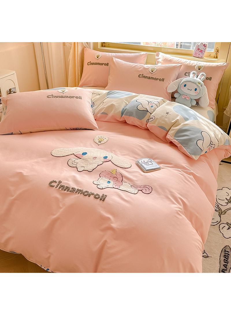 Cinnamoroll Anime Bedding Set 3 Piece 3D Cartoon Cute Printed Soft Microfiber Comforter Set with Zipper Closer Gifts for Kids Teenagers Adult - Image 1