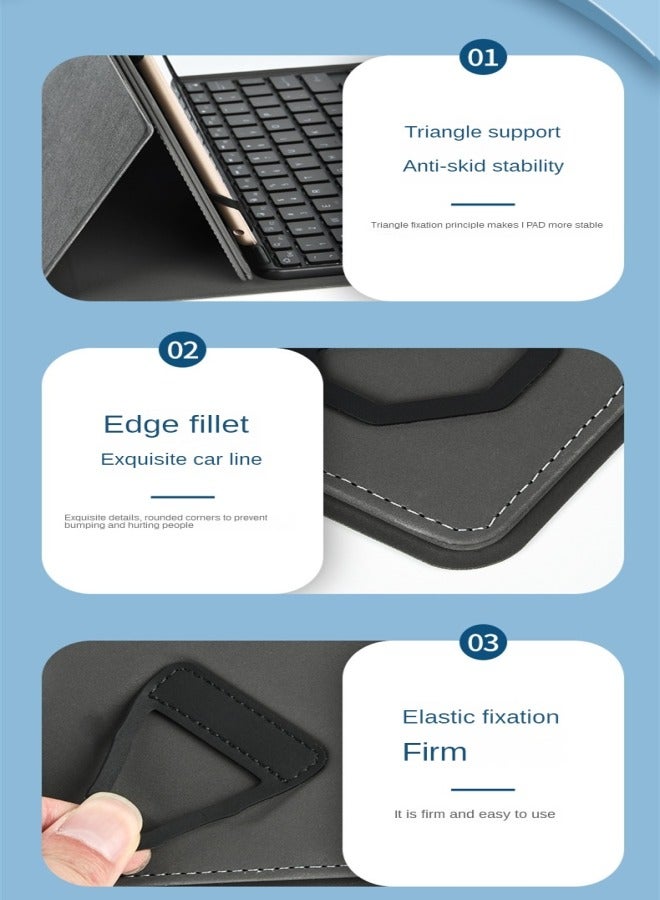 BT keyboard universal 9-inch to 11 inch tablet keyboard protective case BT keyboard+leather case - Image 4