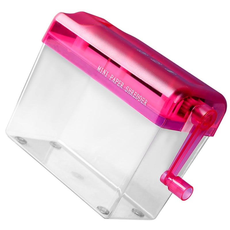Manual Hand Crank Paper Shredder Portable Desktop For Home Office Personal Use - Image 2