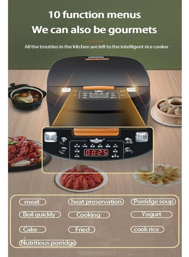 JAJEEK 5L Multifunctional Rice Cooker & Electric Pressure Cooker with 1.8L Smart Steamer, Slow Cooker & Hot Pot | Non-Stick Inner Pot, 16 Cooking Functions, Portable Kitchen Appliance for Easy & Healthy Meals - Image 5
