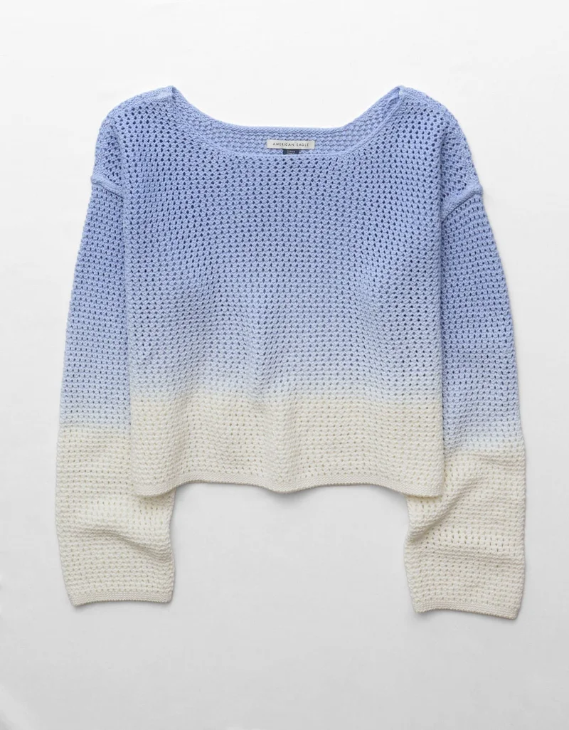 American Eagle  AE Sunchaser Cropped Boatneck Sweater for Women | Best Price UAE