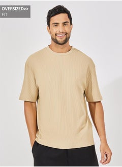 Ribbed Oversized Heavy Jersey T-Shirt - pzsku/Z8D0DBFC64C4536735B49Z/45/_/1721320838/a07017c8-780a-4f4f-b708-fac102543a4b