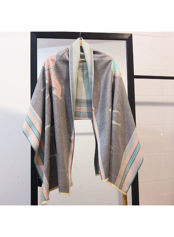 Anna Versatile Cashmere-Feel Cape Scarf Wrap - Image 1