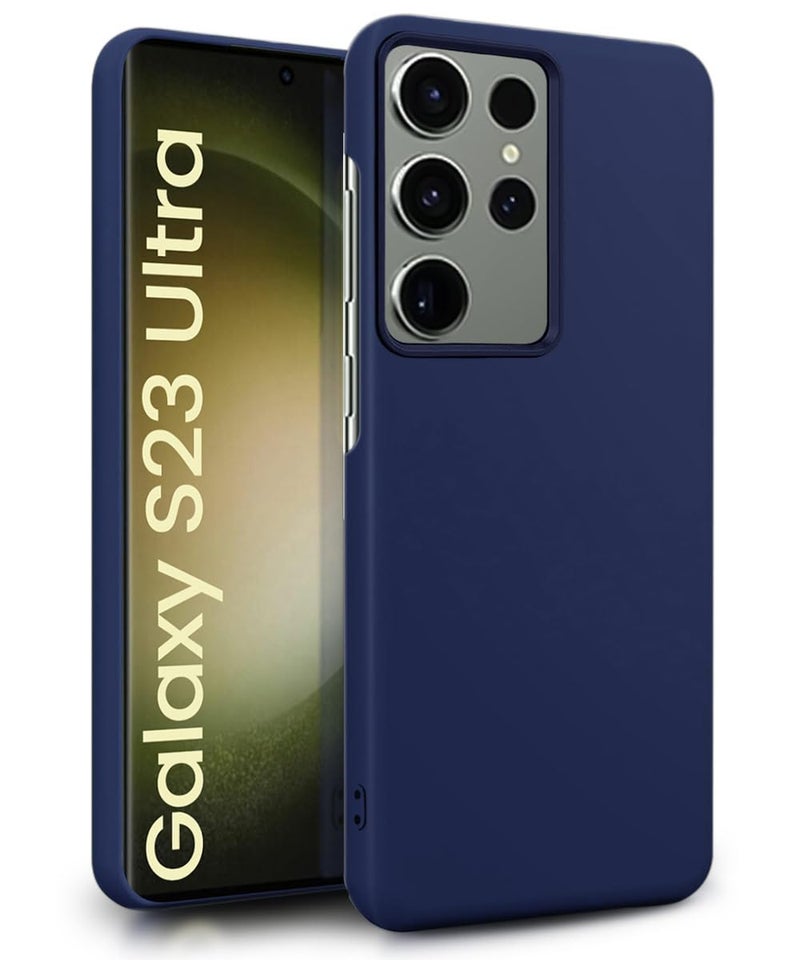 WOW IMAGINE Slim Frameless Back Cover for Samsung Galaxy S23 Ultra 5G | Ultra Thin Lightweight Design & Camera Protection | Soft Matte Silicone Flexible Mobile Case (Blue) - Image 1