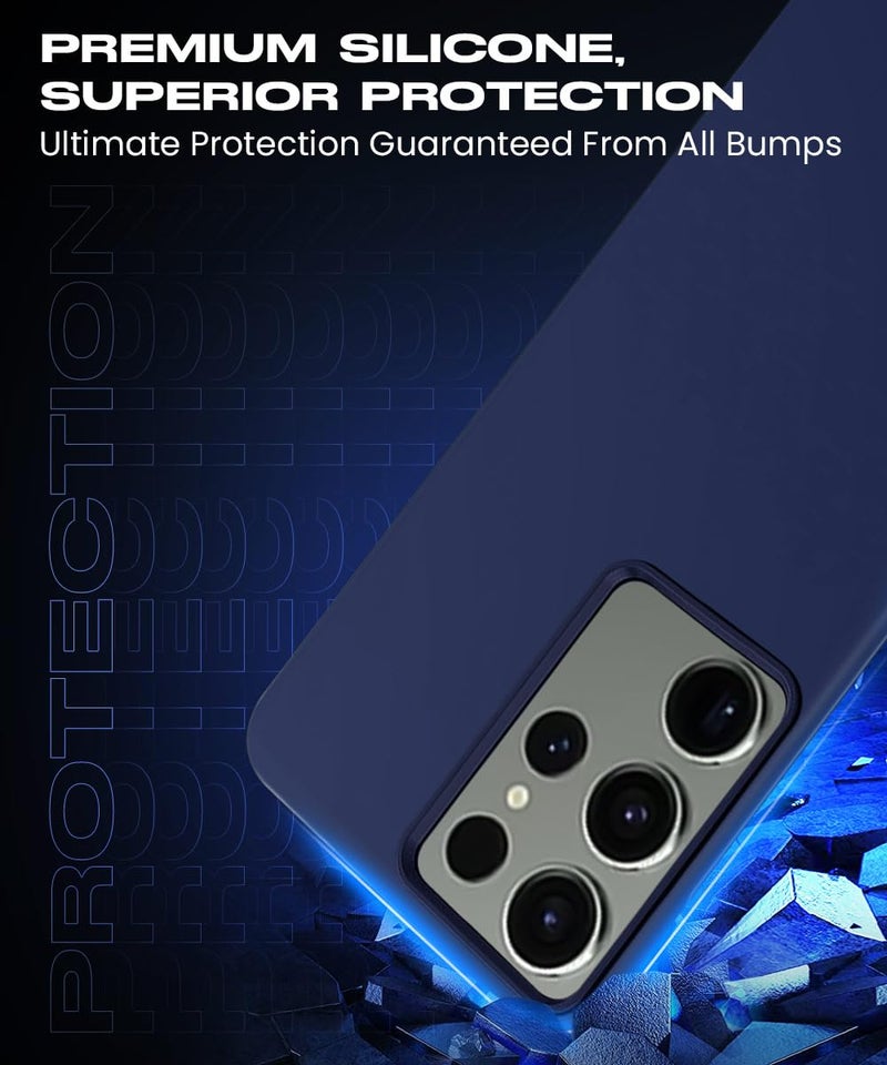 WOW IMAGINE Slim Frameless Back Cover for Samsung Galaxy S23 Ultra 5G | Ultra Thin Lightweight Design & Camera Protection | Soft Matte Silicone Flexible Mobile Case (Blue) - Image 5