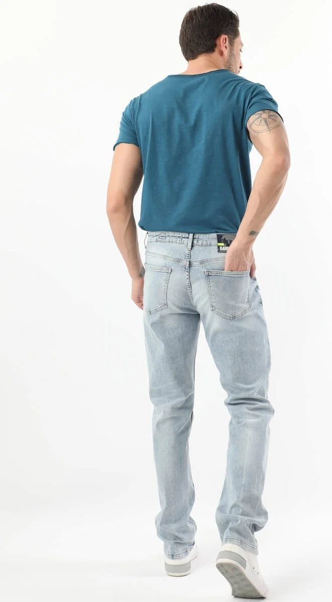 باني جينز Men's Series Ripped Jeans Light Blue