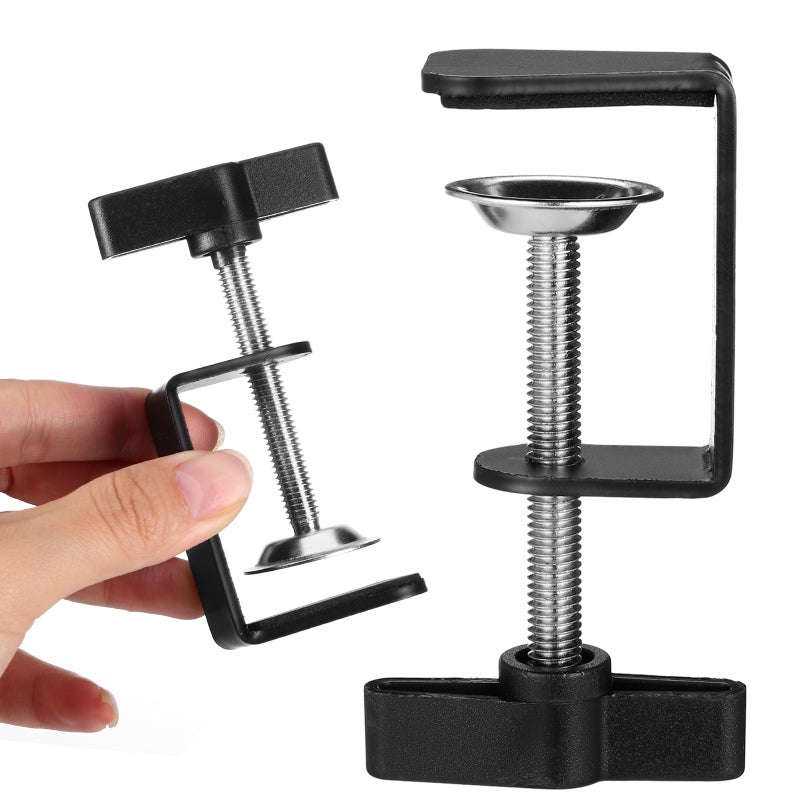 6 Pcs Desk Table Mount Clamps Practical Desk Clamps Retaining Clips - Image 2