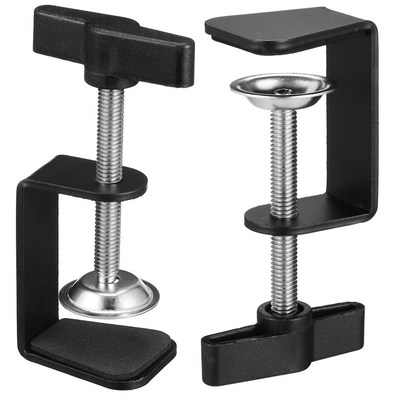 6 Pcs Desk Table Mount Clamps Practical Desk Clamps Retaining Clips - Image 3