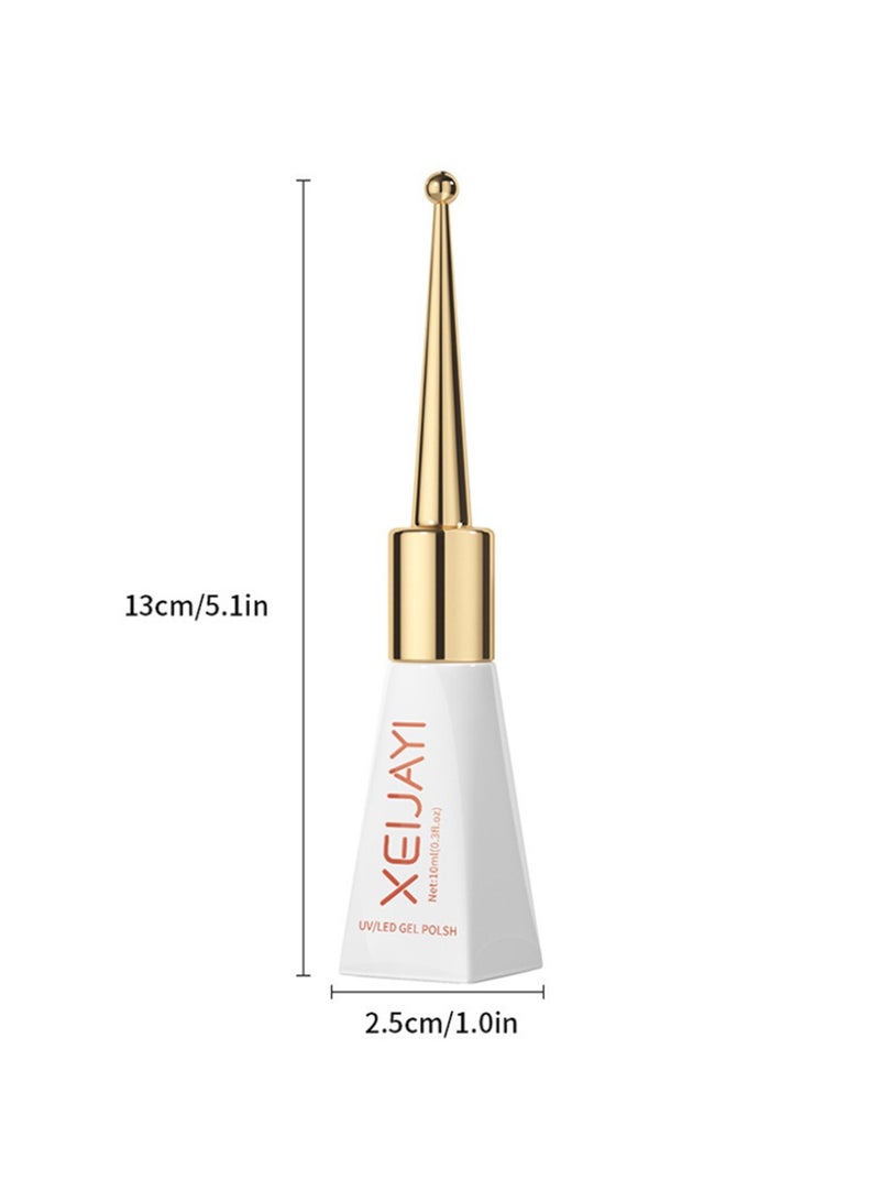 XEIJAYI UV/LED Gel Polish, Nude Pink Jelly Gel Polish, Cured Sheer Transparent Nude Gel Nail Polish, Long-Lasting Chip-Resistant Soft Pink Gel Polish for Long Coffin Nails Art, Salon & Home Use 10ml - Image 5