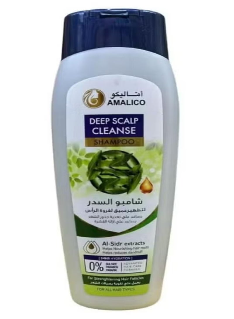 اماليكو شامبو السدر لتطهير عميق لفروة الرأس يعمل علي تقوية بصيلات الشعر 425 مل