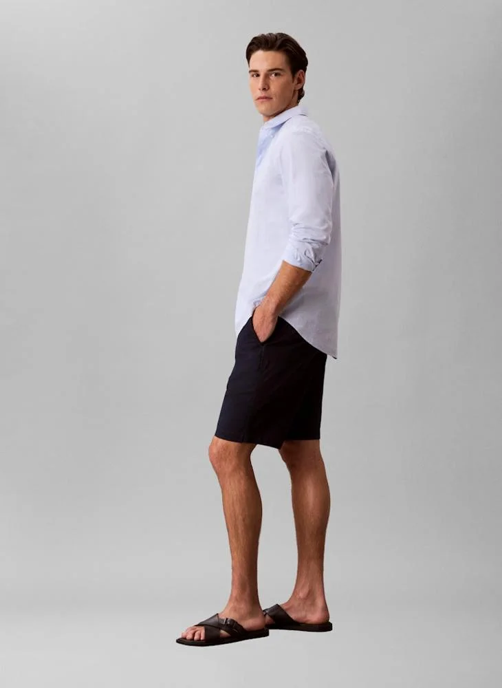 Calvin Klein Jeans Dark Sapphire Straight Chino Shorts for Men | Best Price UAE
