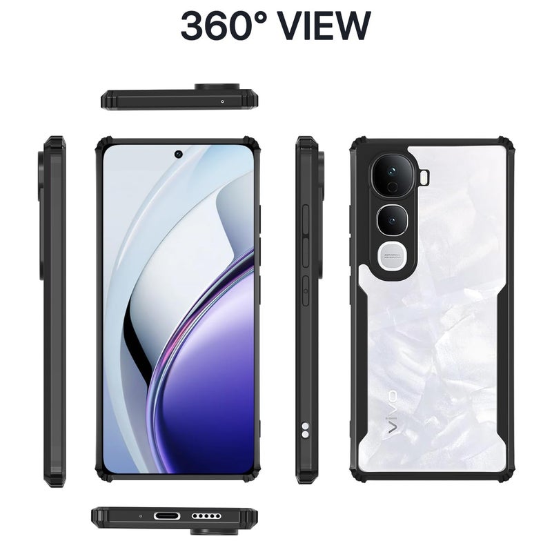 SPAZY CASE غطاء خلفي ® Vivo Y400 | غطاء خلفي شفاف من الكريستال الصلب مع حافة TPU، غطاء حماية ضد السقوط لهاتف Vivo Y400 - Image 2