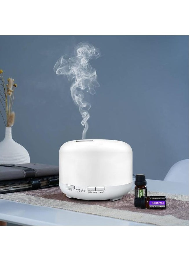 yongsheng Ultrasonic Air Humidifier With 7-Colour LED Lights White 17CM X 17CM X 12.8CM-500ml-Essential Oil Diffuser, Humidifier Aromatherapy Diffusers for Home, Diffusers for Essential Oils Large Room  - Image 4