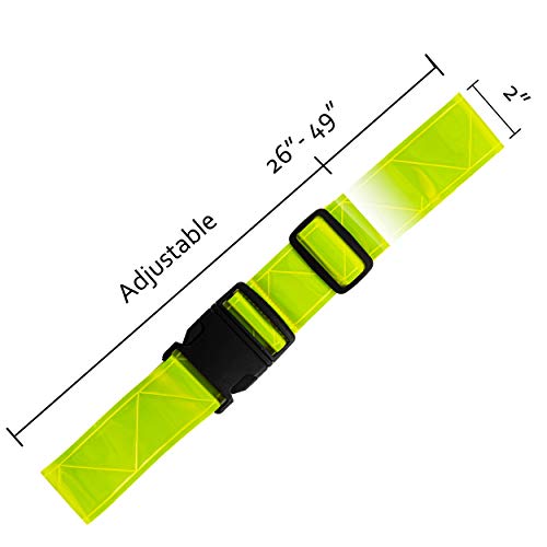 DASHGLOW - 2 Pack - Reflective Glow Belt Safety Gear, Pt Belt, for Running Cycling Walking Marathon Military - Image 2
