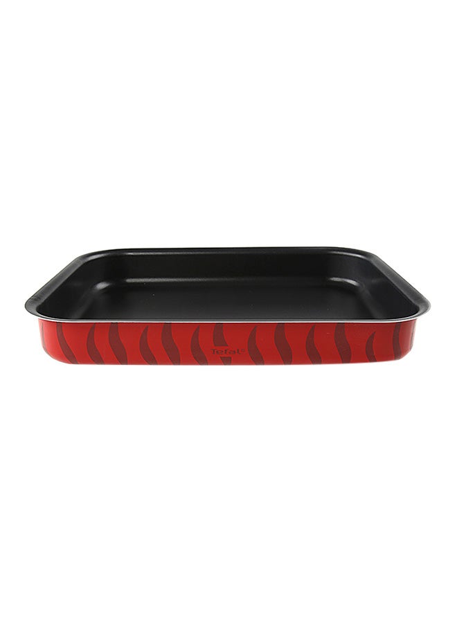 Aluminium Rectangular Oven Dish Red/Black