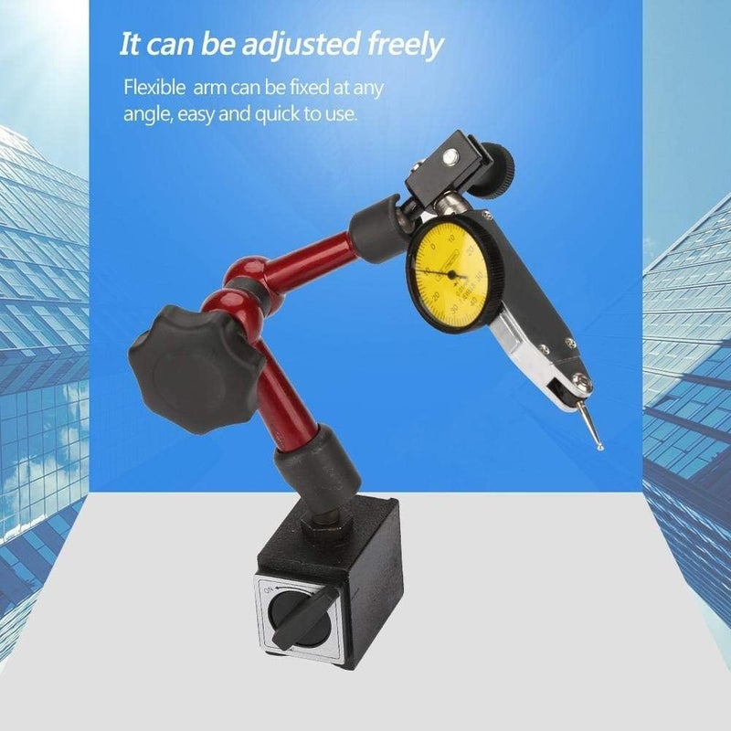 ويوبلز مؤشر قياس ذو قاعدة مغناطيسية، نطاق القياس من 0 إلى 1 بوصة، مؤشر اختبار ذو ذراع - Image 3