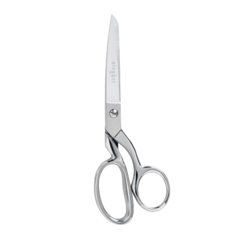 Gingher 8" Dressmaker's Fabric Scissors, Stainless Steel Shears, Sharp Knife Edge Steel Sewing Shears with Protective Sheath for Fabric Cutting and Tailoring, Chrome Plated Nickel Finish - Image 1