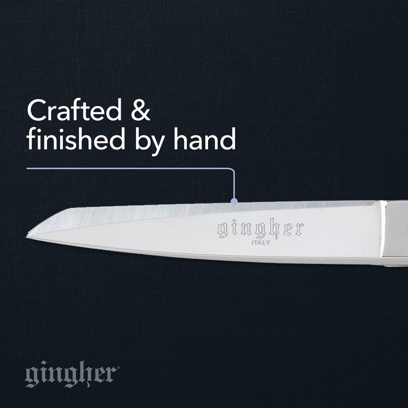 Gingher 8" Dressmaker's Fabric Scissors, Stainless Steel Shears, Sharp Knife Edge Steel Sewing Shears with Protective Sheath for Fabric Cutting and Tailoring, Chrome Plated Nickel Finish - Image 4