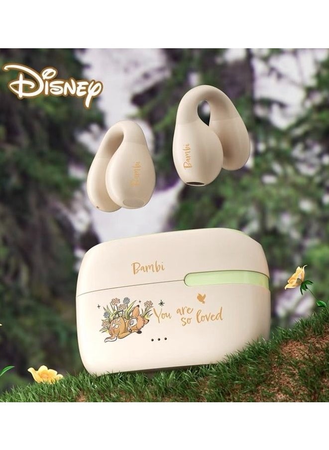 Disney - QS-T10 Clip-On Wireless Bluetooth 5.3 Kids Headphones Smart Touch Bambi - Image 1