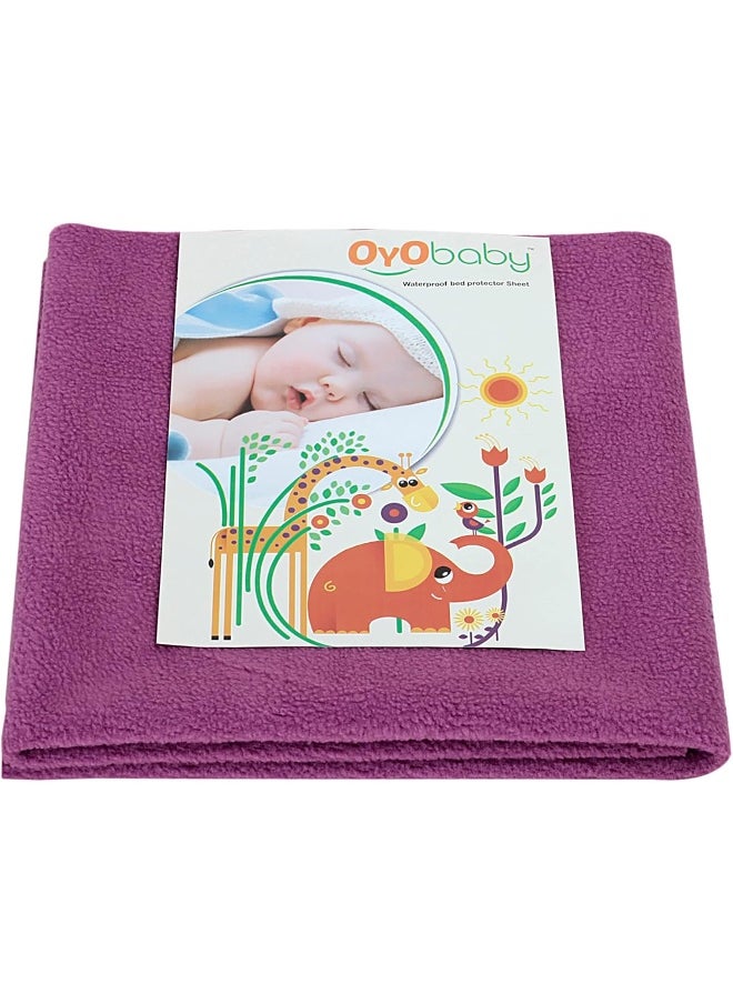 أيو بيبي ملاءة جافة واقية للسرير مقاومة للماء من OYO BABY - صغيرة (70 سم × 50 سم) (وردي راني)  - Image 1