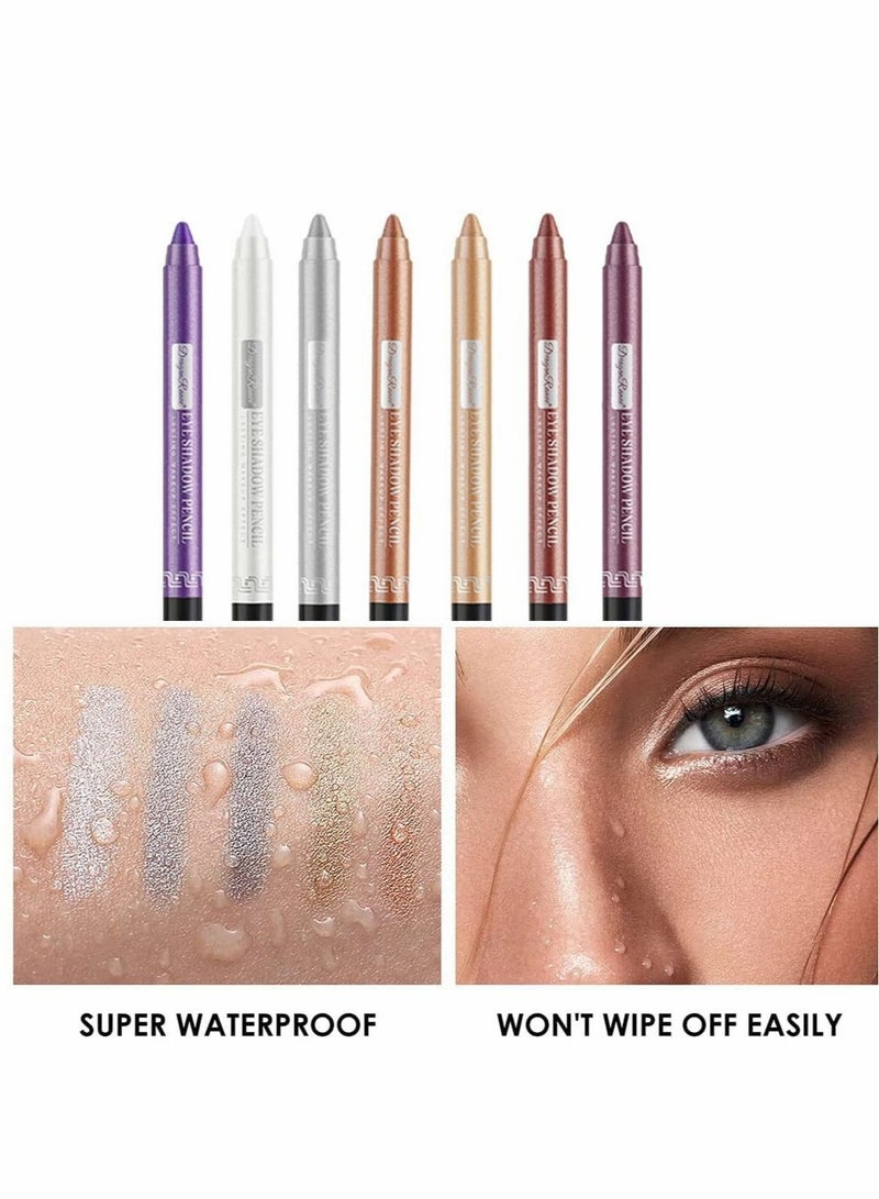 Captaintech 12 Pcs Eyeshadow Stick Set,Long Lasting Glitter Multi-Use Eyeliner Pencil &Eyeshadow Makeup Stick with Sharpener  - Image 3