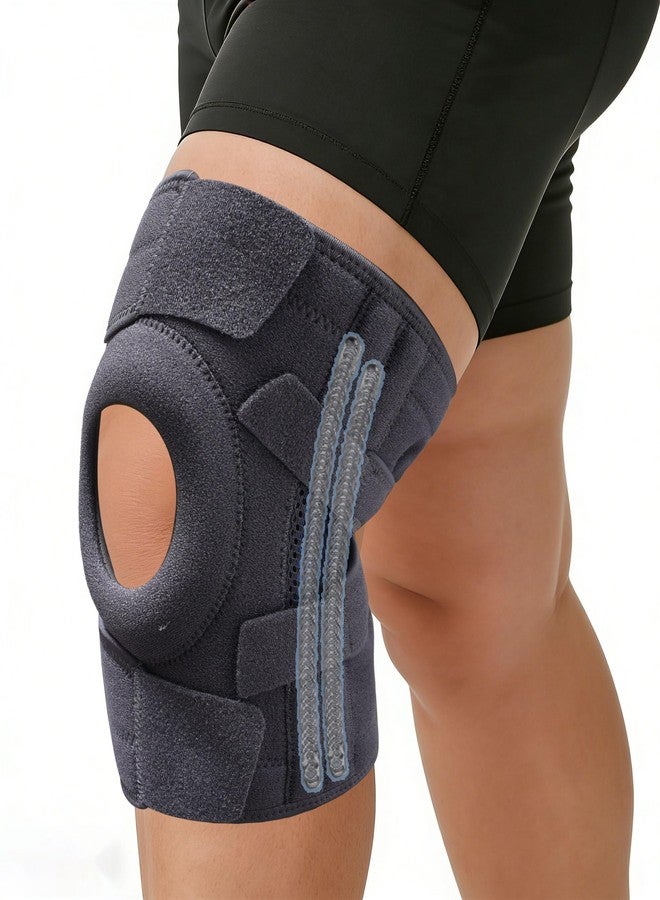 King Mills Extra Large Knee Brace Plus Size for Women & Men, Dark Grey, 4XL - Image 1