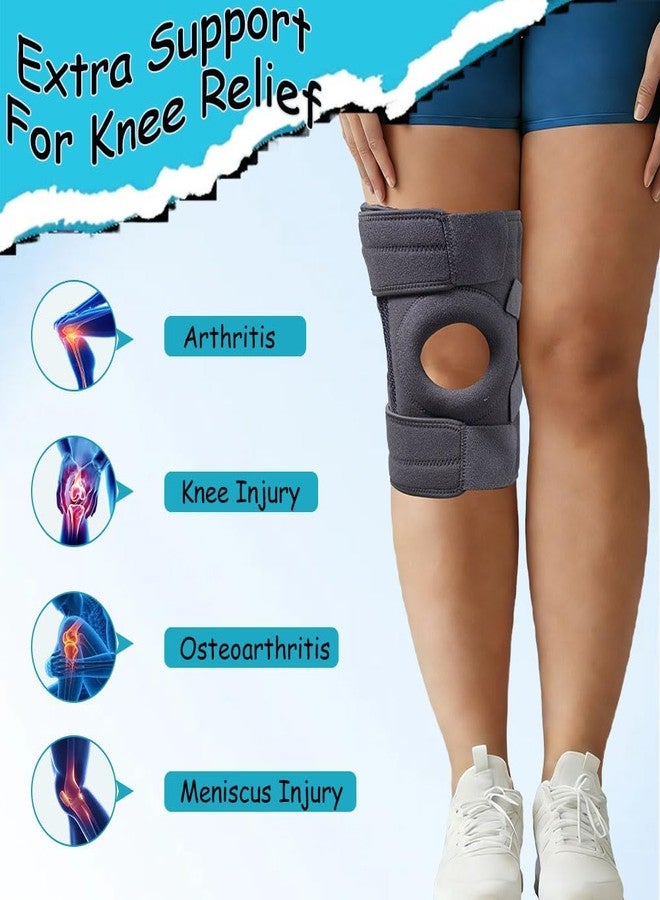 King Mills Extra Large Knee Brace Plus Size for Women & Men, Dark Grey, 4XL - Image 4