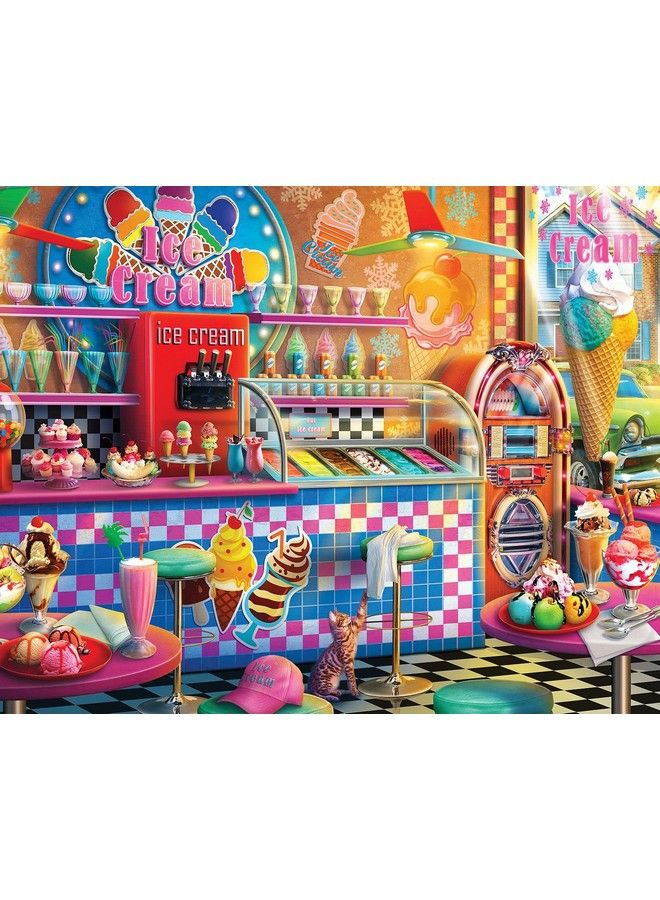 Springbok S 1000 Piece Jigsaw Puzzle Ice Cream Shop Made In Usa - Image 1