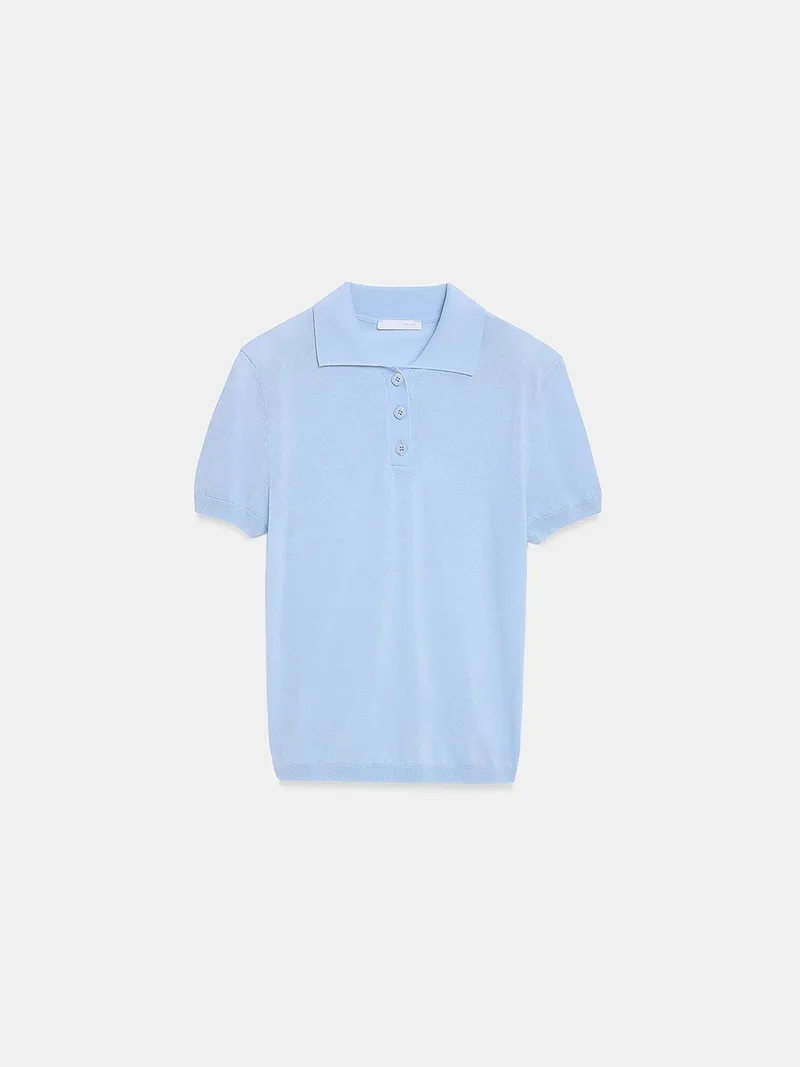 ديلفين DILVIN Women's Polo Collar Button Blouse