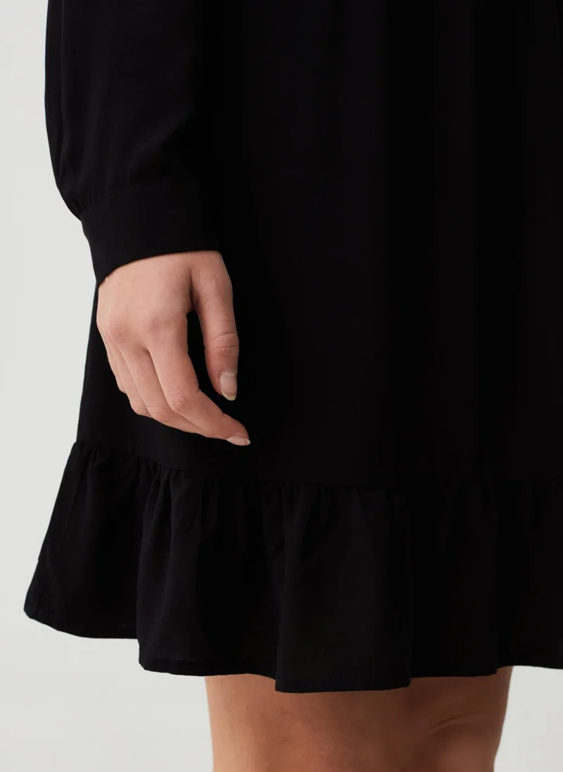 Ovs Short dress in viscose with V neck