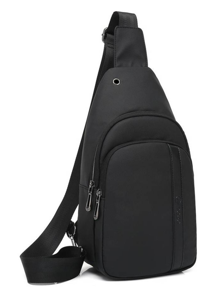 REBENUO Anti-theft shoulder bag, waterproof and equipped with a USB port - black color, model number ps-326 - Image 2