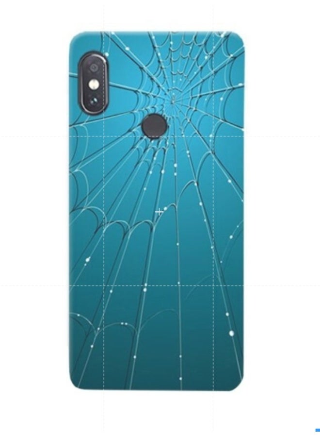 إيه إم سي ديزاين غطاء حماية واقٍ بنقش شبكة العنكبوت لهاتف شاومي ريدمي نوت 5 برو أزرق