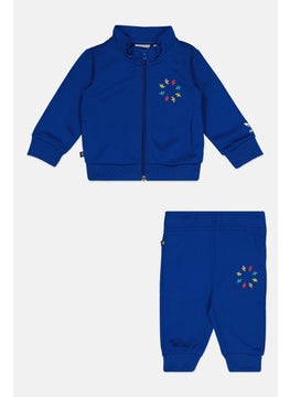 Adidas Toddlers Boy 2 Pieces Brand Logo Outdoor Tracksuit, Blue  - Image 1