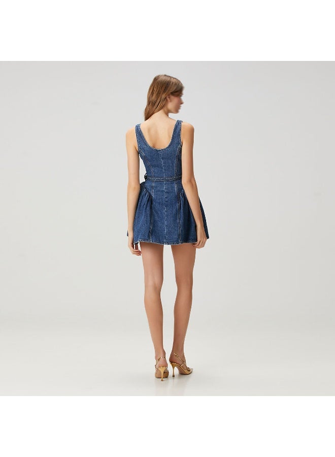 Madam Uniq Belted Denim Dress - Image 4